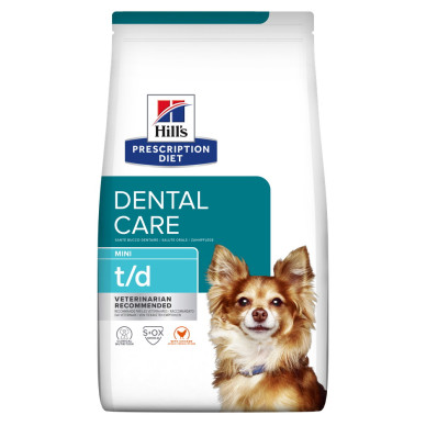 Hill’s Prescription Diet Canine t/d Mini – Hrană Uscată pentru Sănătatea Dentară a Câinilor de Talie Mică, 3 kg